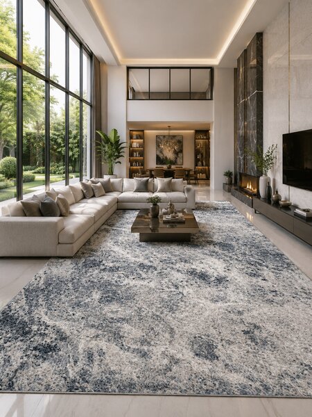 Covor Cappuccino 16100-613, Marime 60 x 110 cm, Gri, Inaltime Fir 6 mm, Antialergic, Polipropilena, Living, Dormitor, Sufragerie, Birou 60 x 110