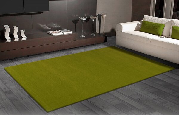 Covor Kolibri 11000-130, Marime 80 x 150 cm, Verde, Inaltime Fir 9 mm, Antialergic, Polipropilena, Living, Dormitor, Sufragerie, Birou 80 x 150