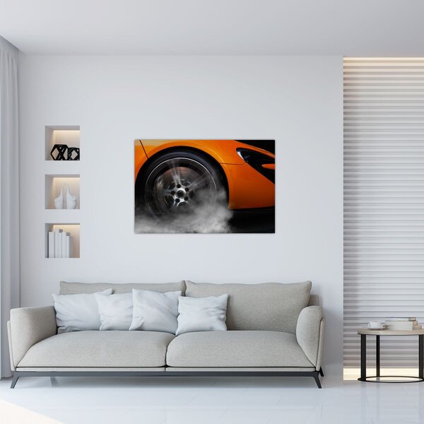 Tablou - Mașină sport portocalie (90x60 cm)