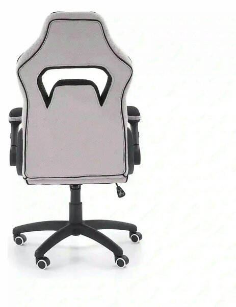 Scaun gaming SONIC, negru/gri, stofa, 69x70x115/124 cm