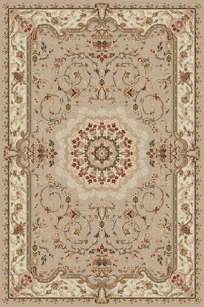 Covor Lotos 1520-110, Marime 60 x 110 cm, Bej, Crem, Inaltime Fir 8 mm, Antialergic, Polipropilena, Living, Dormitor, Sufragerie, Birou 60 x 110