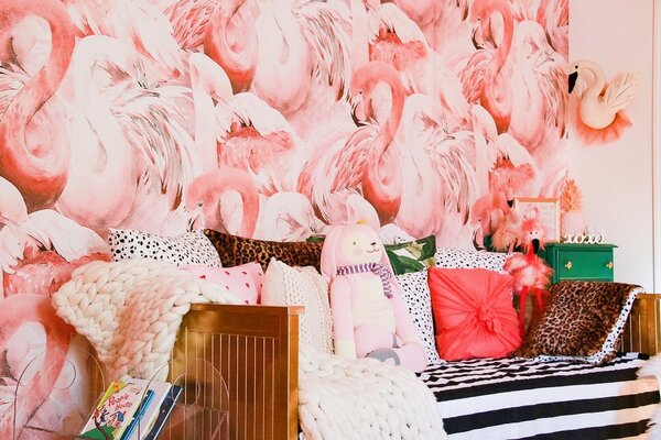 Fototapet Flamingos