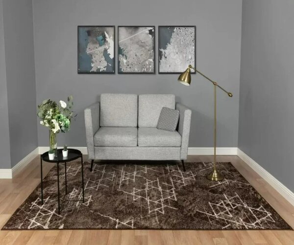 Covor Mira 24032-430, Marime 50 x 80 cm, Maro, Inaltime Fir 6 mm, Antialergic, Polipropilena, Living, Dormitor, Sufragerie, Birou 50 x 80