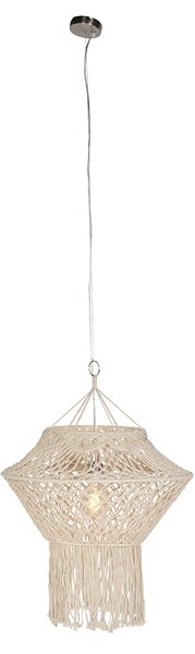 Lampă suspendată rustică Macramé 90 cm - String