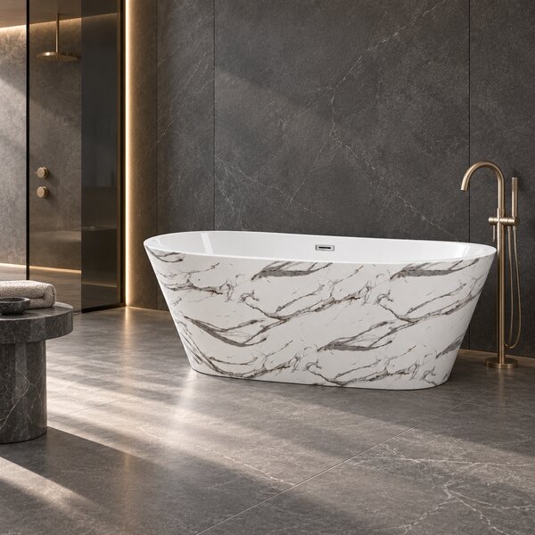 Cada baie freestanding Taormina Alb