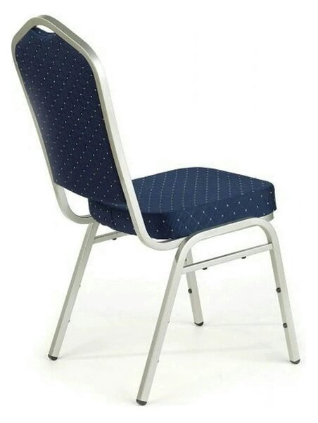 Scaun K66-S, albastru/argintiu, stofa clasica/metal, 45X48X93 CM