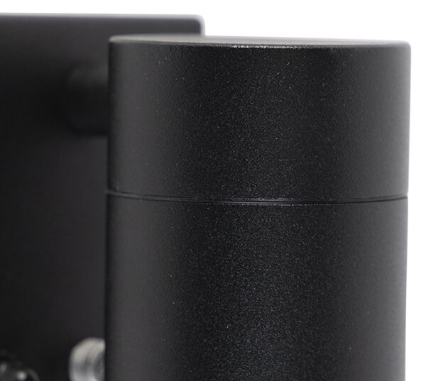 Lampa de perete exterioară modernă neagră IP44 cu senzor crepuscular - Solo