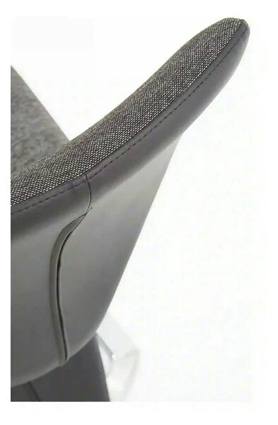 Scaun tapitat K307, gri inchis/argintiu, stofa clasica/metal, 46X62X95