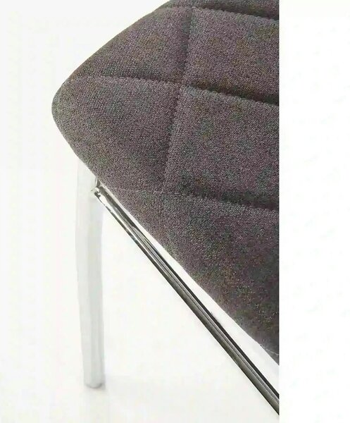 Scaun bucatarie K309, gri inchis/crom, stofa clasica/metal, 43X57X97 C