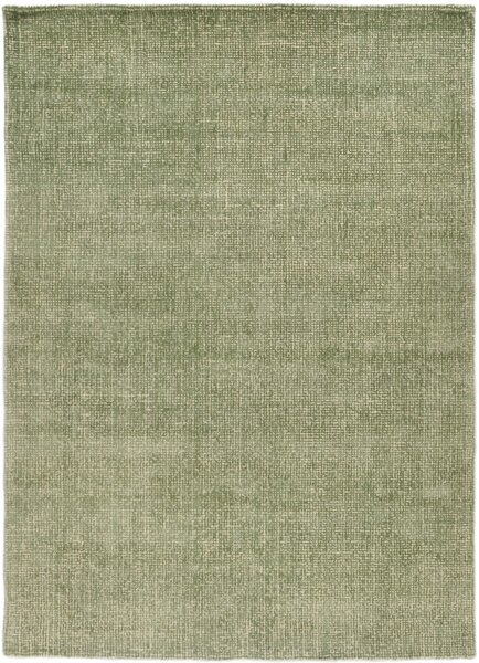 Covor verde Groove Tom Tailor 85/155 cm, lana naturala