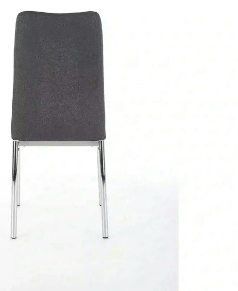 Scaun bucatarie K309, gri inchis/crom, stofa clasica/metal, 43X57X97 C