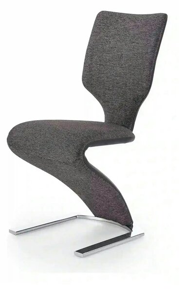 Scaun tapitat K307, gri inchis/argintiu, stofa clasica/metal, 46X62X95