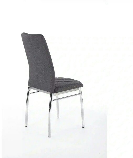 Scaun bucatarie K309, gri inchis/crom, stofa clasica/metal, 43X57X97 C