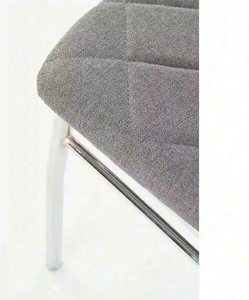 Scaun bucatarie K309, gri deschis/crom, stofa clasica/metal, 43X57X97