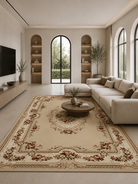 Covor Lotos 575-110 Bej Covoare Clasice Florale 50 x 80