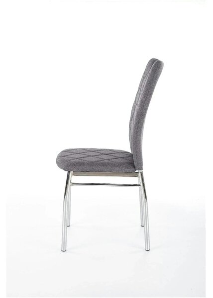 Scaun bucatarie K309, gri deschis/crom, stofa clasica/metal, 43X57X97