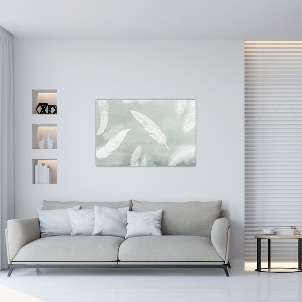 Tablou - Pene albe (90x60 cm)
