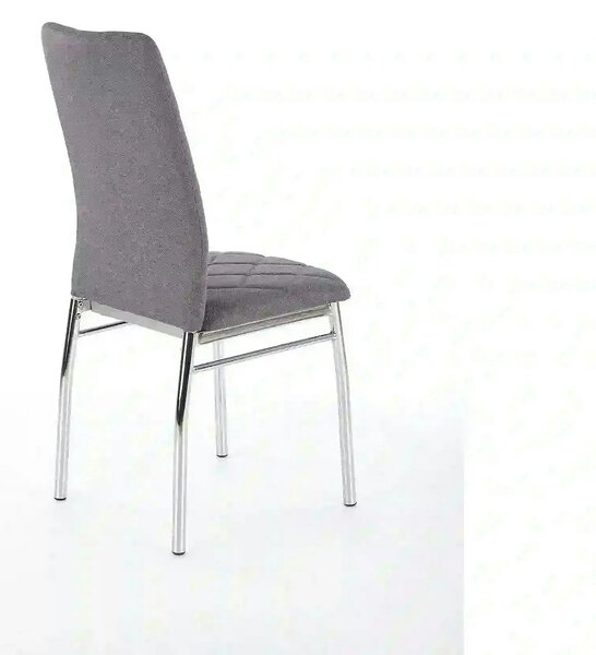 Scaun bucatarie K309, gri deschis/crom, stofa clasica/metal, 43X57X97
