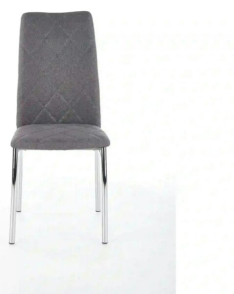 Scaun bucatarie K309, gri deschis/crom, stofa clasica/metal, 43X57X97
