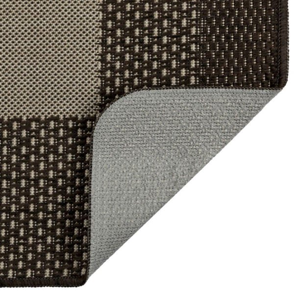 Traversa Latime 1m, Tip Iuta, Flex 19645-19, Marime 100 x 200 cm, Crem, Maro, Antiderapant, Festonata Surfilata Tivita, Antialergica