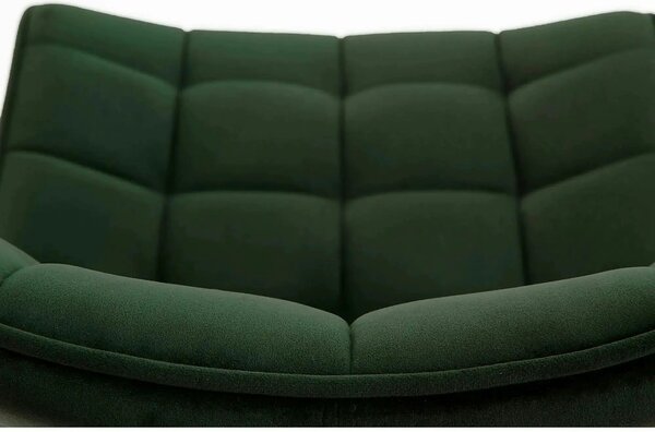 Scaun tapitat stofa K332, verde inchis/negru, catifea/metal, 46x61x84
