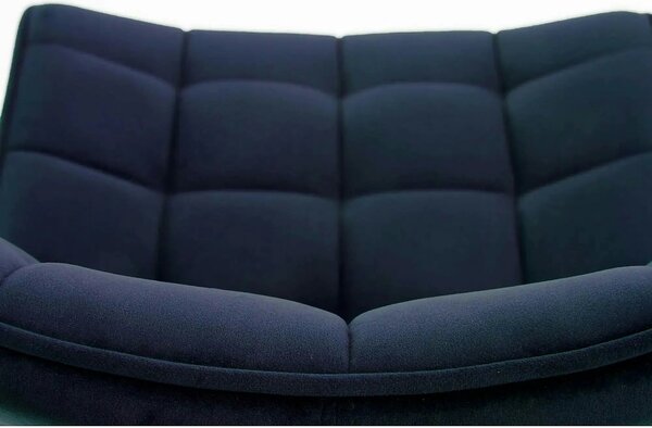 Scaun K332, albastru inchis/negru, stofa catifelata/metal, 46X61X84 CM
