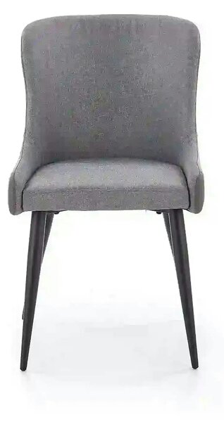Scaun tapitat K333, gri/negru, stofa clasica/piele ecologica, 49X62X87