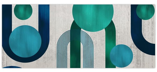 Tablou - Linii și forme circulare (120x50 cm)
