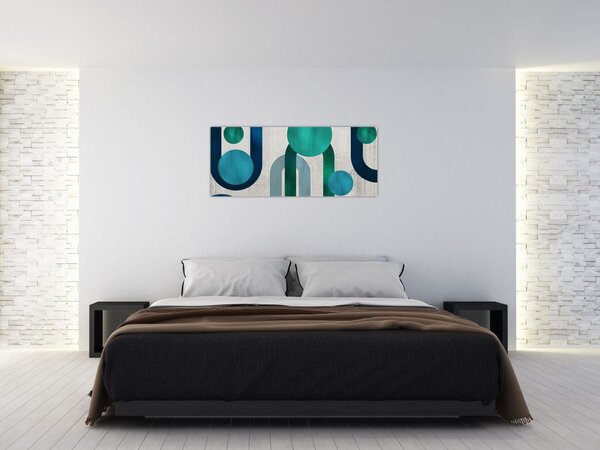 Tablou - Linii și forme circulare (120x50 cm)