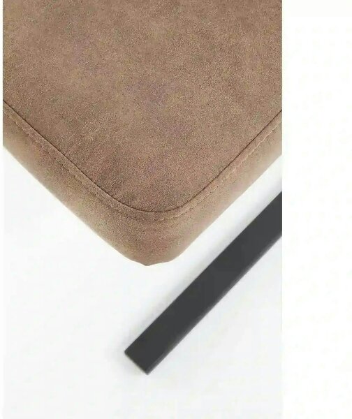 Scaun dining maro K338, maro/negru, piele ecologica/metal, 46X61X98 CM