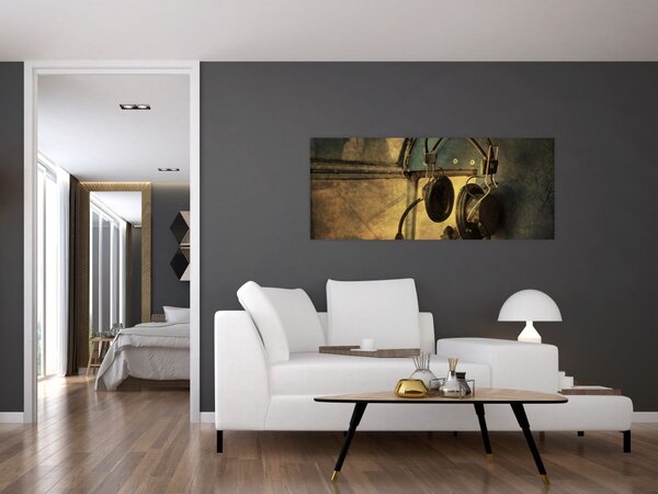 Tablou - Căști de avion de epocă (120x50 cm)
