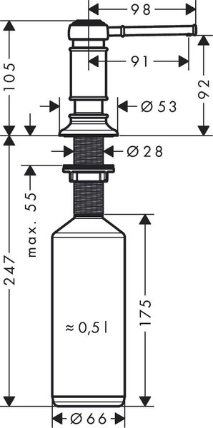 Axor Montreux dozator săpun 500 ml crom 42018000