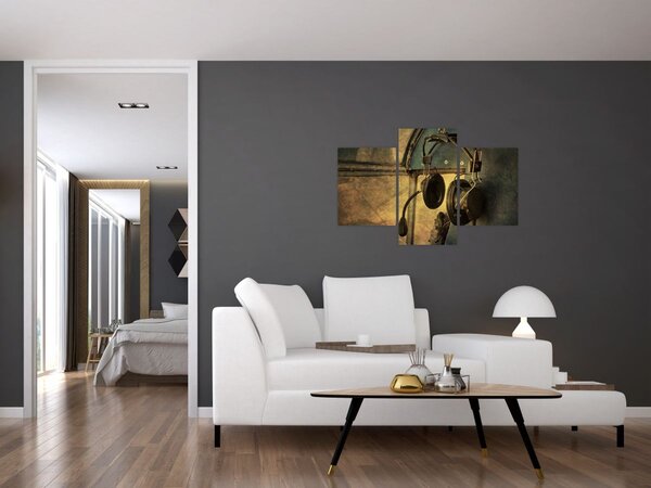 Tablou - Căști de avion de epocă (90x60 cm)