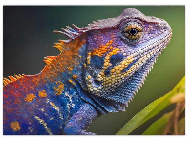 Tablou - Iguana colorată (70x50 cm)