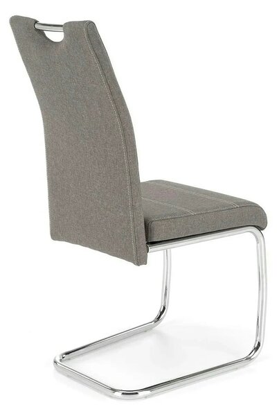Scaun bucatarie K349, gri/crom, stofa clasica/metal, 42X60X97 CM