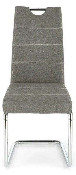 Scaun bucatarie K349, gri/crom, stofa clasica/metal, 42X60X97 CM