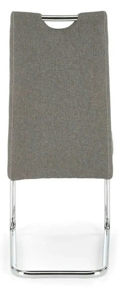 Scaun bucatarie K349, gri/crom, stofa clasica/metal, 42X60X97 CM
