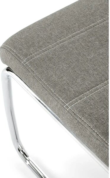 Scaun bucatarie K349, gri/crom, stofa clasica/metal, 42X60X97 CM