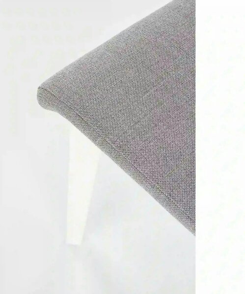 Scaun tapitat Focus, gri/alb, stofa clasica/lemn de fag, 45X61X94 CM