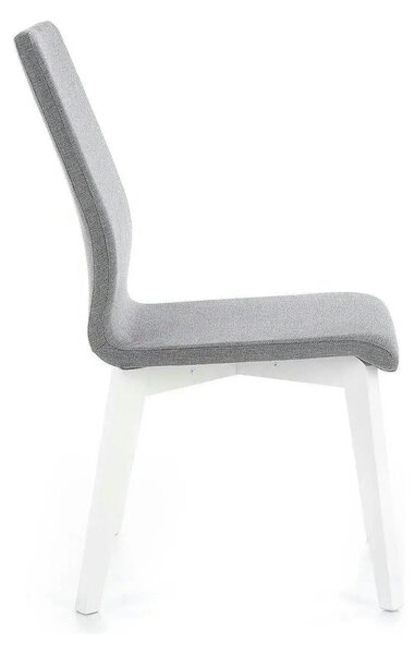 Scaun tapitat Focus, gri/alb, stofa clasica/lemn de fag, 45X61X94 CM