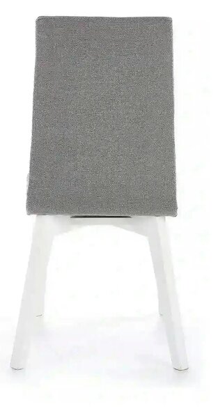 Scaun tapitat Focus, gri/alb, stofa clasica/lemn de fag, 45X61X94 CM