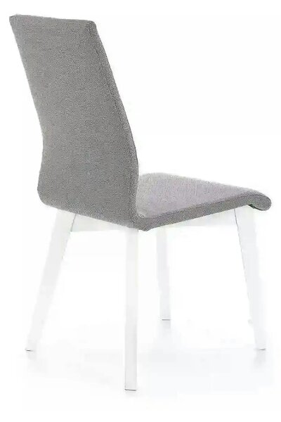 Scaun tapitat Focus, gri/alb, stofa clasica/lemn de fag, 45X61X94 CM