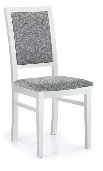 Scaun SYLWEK, gri/alb, stofa clasica/lemn, 43X56X96 cm