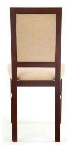 Scaun SYLWEK BIS, bej/nuc inchis, stofa clasica/lemn de fag, 44x53x94