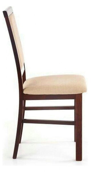 Scaun SYLWEK BIS, bej/nuc inchis, stofa clasica/lemn de fag, 44x53x94