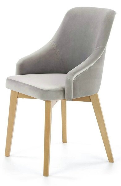 Scaun TOLEDO 2, gri/stejar, lemn de fag, 57x56x86 cm
