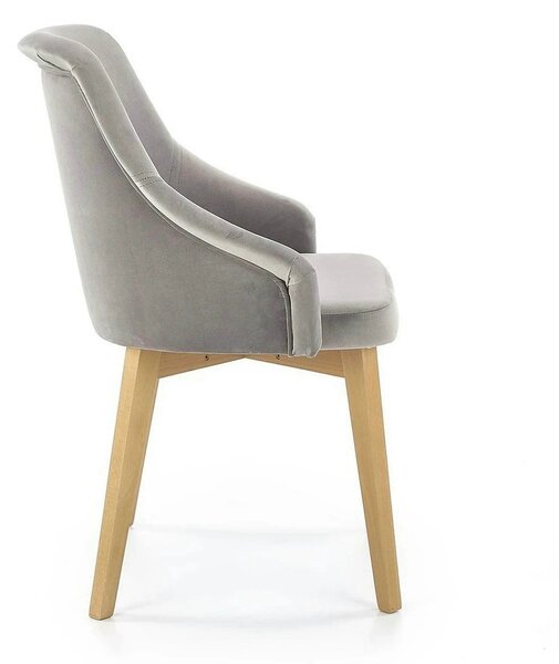 Scaun TOLEDO 2, gri/stejar, lemn de fag, 57x56x86 cm