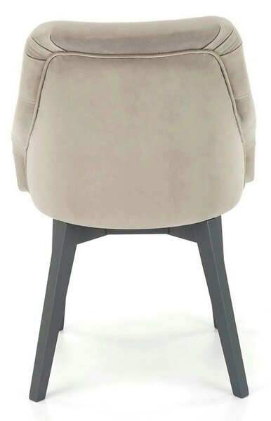Scaun TOLEDO 2, gri/gri antracit, stofa catifelata/lemn, 57x56x86 cm