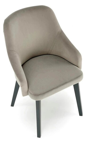 Scaun TOLEDO 2, gri/gri antracit, stofa catifelata/lemn, 57x56x86 cm