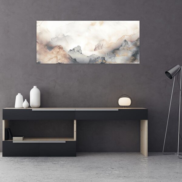 Tablou - Munte abstracție cu textura de marmură (120x50 cm)